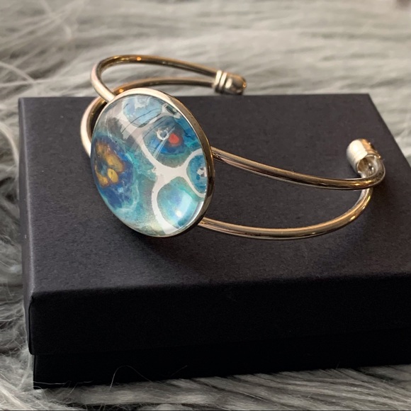 🎨Fluid Art Bracelet-Ocean Sunrise Kiss - Picture 1 of 4